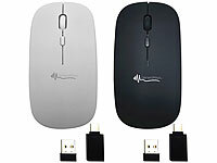 GeneralKeys Funkmaus USB C, Multimodus-Maus, Maus aufladbar, Bluetooth; Ergonomische Funk-Mäuse Ergonomische Funk-Mäuse Ergonomische Funk-Mäuse